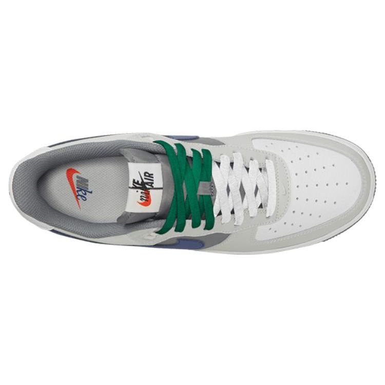 Nike Air Force 1 07 LV8 Split - Light Silver Deep Royal Homme Baskets Gris Blanc Fumée-Gris FD2592-001