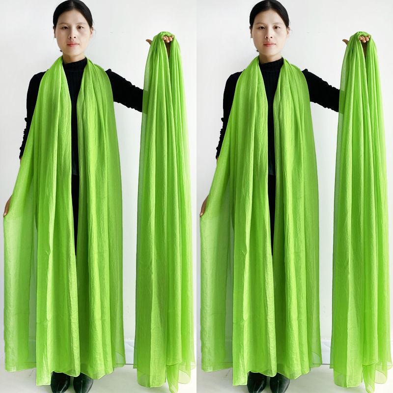Extra Large Size Shawl Solid Color Scarf Women's Fashion Scarf Chiffon Dance Scarf Sunscreen Beach Towel, Max. Size Is 3*1.5m (±5-10cm Errors)