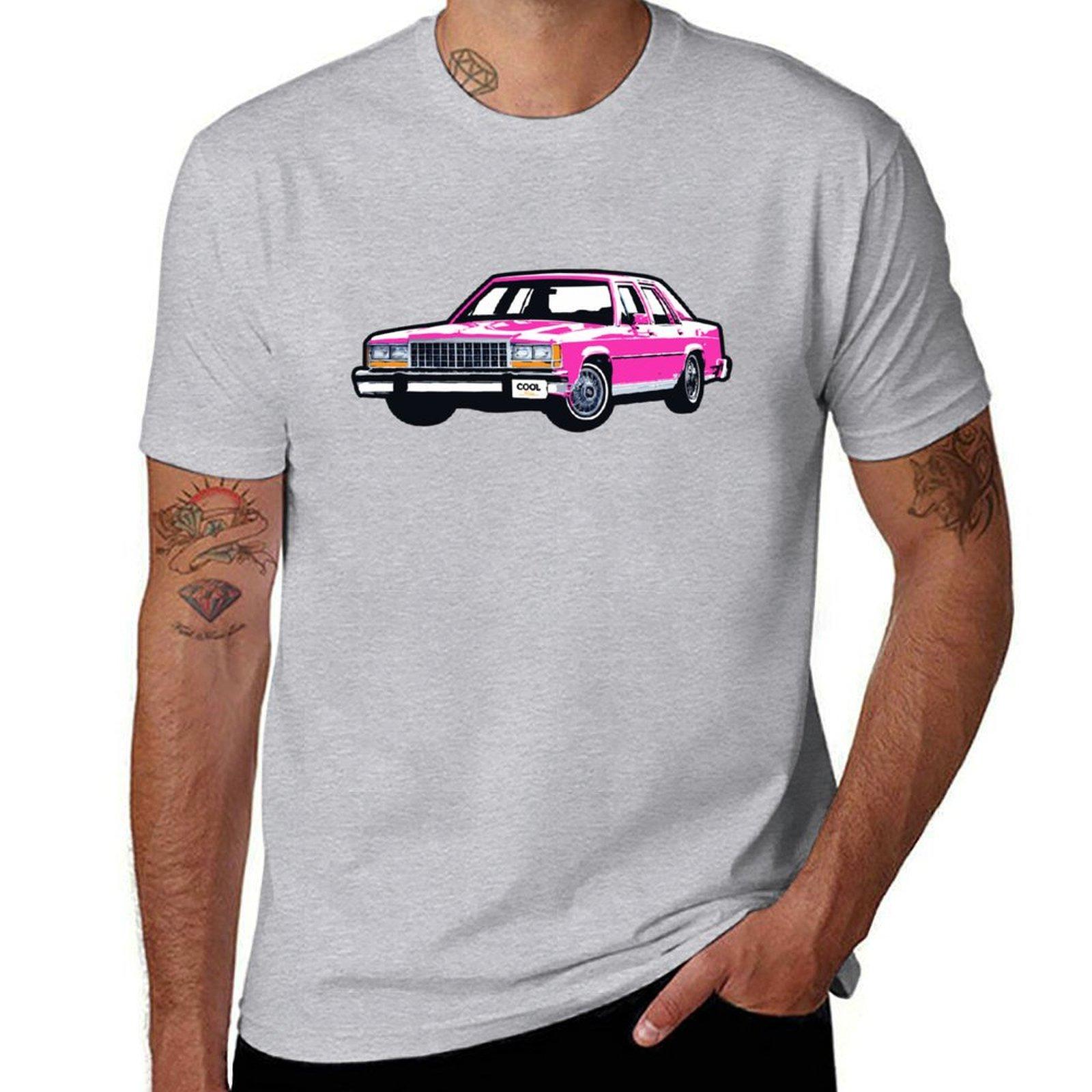 

Pink 80s FCV Sedan Tshirt cute tops summer top Tshirts for men cotton S