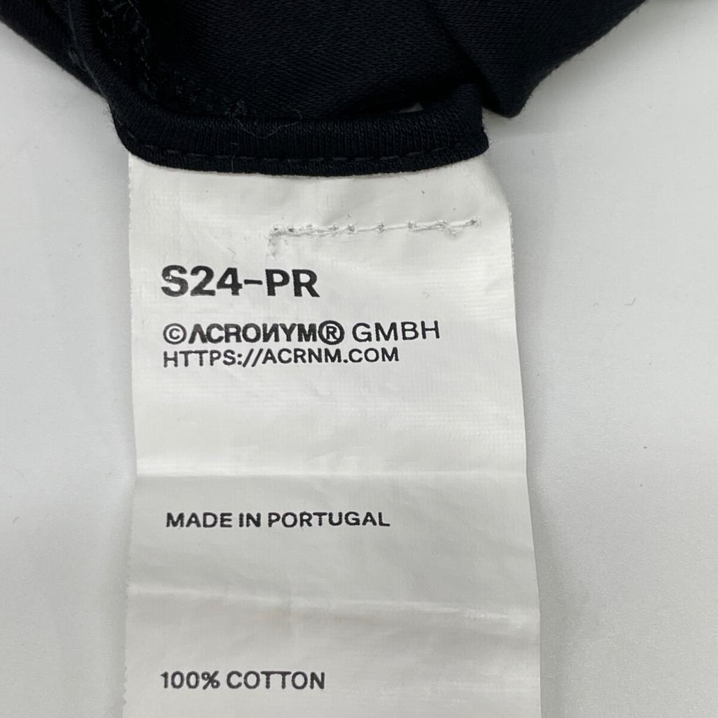 ACRONYM S24-PR Mercerized Short Sleeve T-shirt tops S blackUsed