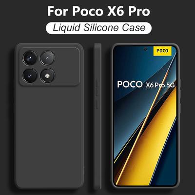 Pentru Poco X6 Pro 5G Husă Pătrată Silicon Lichid Protecție Lentilă Cameră Husă Telefon Pentru Xiaomi Poco X6 X 6 Pro Pocox6 Pro 5G Husă Moale