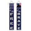 4th of July Patriotic Door Banners Outdoor Patriotic American Flag Hanging Porch