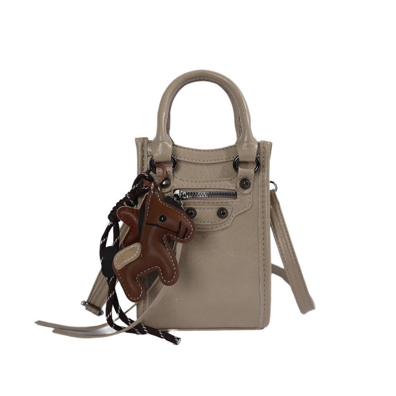Trendy Rivet Motorcycle Crossbody Phone Bag - Unisex Small Niche Handbag