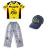 Kids' Hip Hop Street Dance Performance Outfit - Jazz Dance Fashion Show Drum Set Vest and T-shirt for Boys and Girls