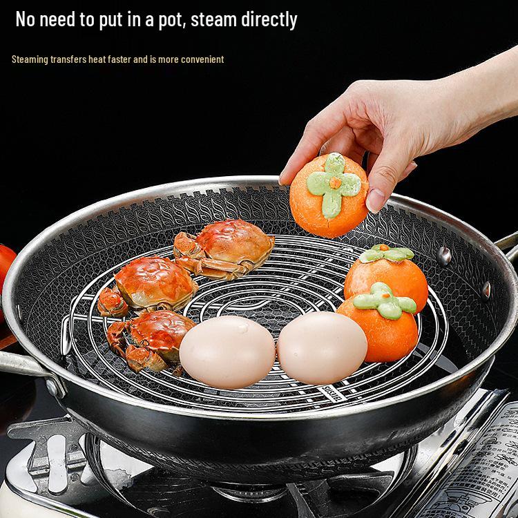 316 Stainless Steel Steamer Rack for Buns and Vegetables - Pressure Cooker Tray & Water Bath Separator