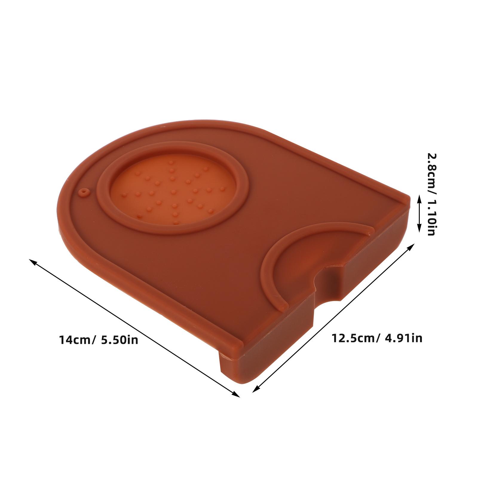 Heat Resistant Silicone Coffee Tamping Mat Non Slip Pressing Pad Kitchen Countertop Espresso Machine Accessories коричневый