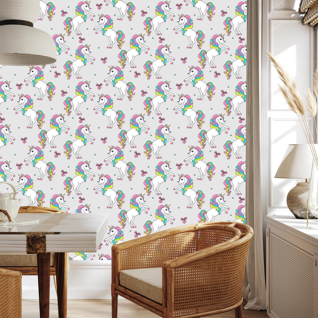 Rainbow Unicorns Wallpaper for Living Room and Bedroom 50x1000