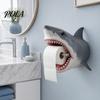 Portarotolo di Carta Igienica Accessorio Bagno Design Squalo, Design Tartaruga/Squalo, Dispenser da Parete Decorazione, Supporto Rack Portarotolo 3D Stampato Facile da Installare Resistente