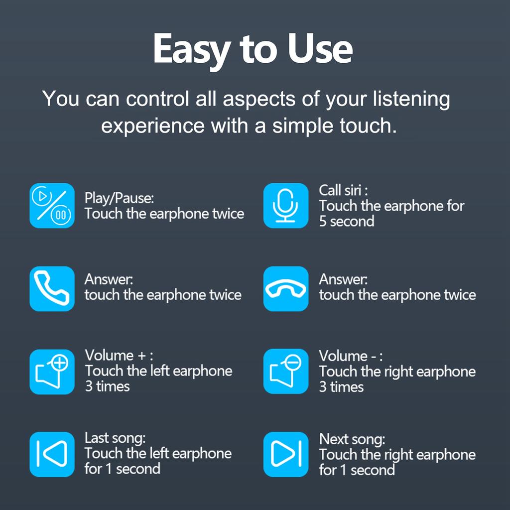 Sports Earhooks Bluetooth 5.3 Ear Buds with LED Display for Sports Workout Running