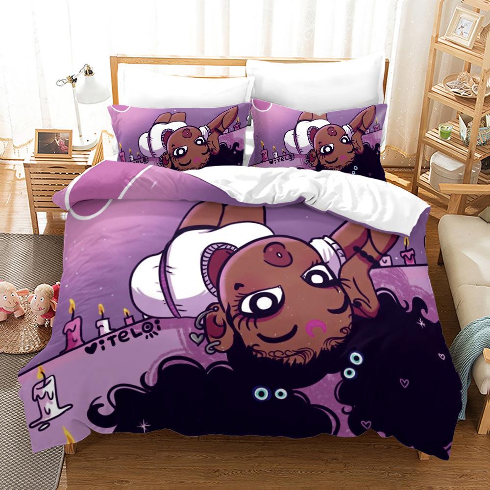 Bed Three-Piece Set 3D Three-Piece Set Size Girl Quilt Cover Printing