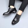 Mens Genuine Leather Oxford Shoes With Brogue Carving Formal Business Dress Office Wear