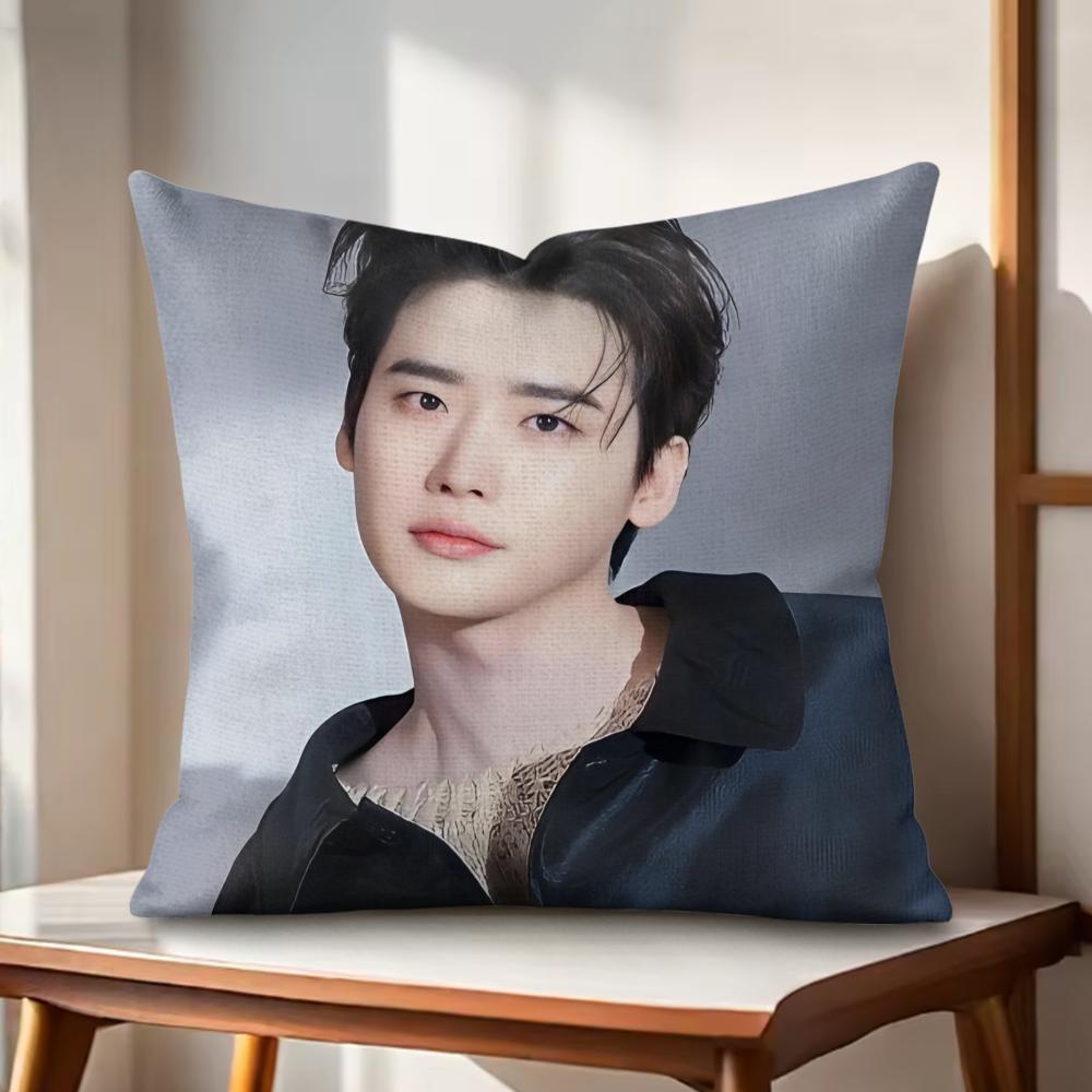 LLee JJong Suk Cushion Cover Natural Linen Organic Fabric DoubleSided Printing Couch Pillow Covers Home Decor
