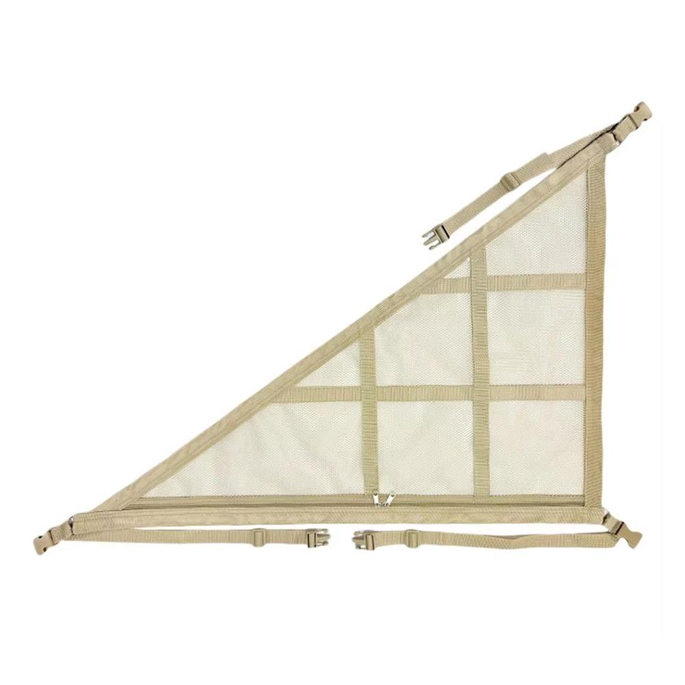 

Anti-fall Triangular Ceiling Storage Bag Double-layer Mesh Roof Organizer Cargo Beige 70*50cm