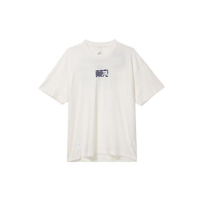 Zen And Tea Series Letter Logo Print Crew Neck T-Shirt Men Tops White DM8690-100