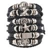 Handmade Cross-Border Leather Beaded Bracelet DIY Set: Men's Punk Vintage Bangle