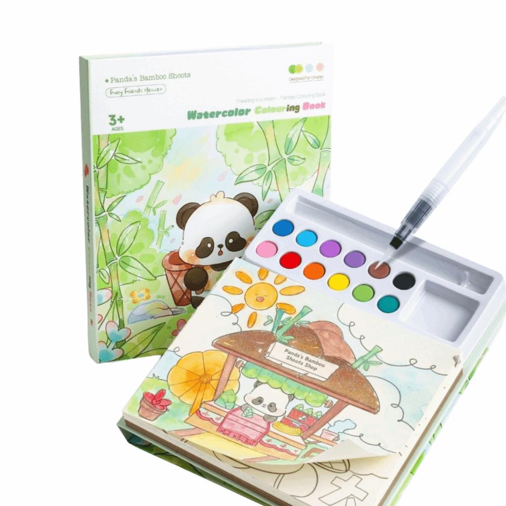

with 10-Color Pigment Blocks Blank Doodle Book Set Watercolor Coloring Set Early Learning Set 5