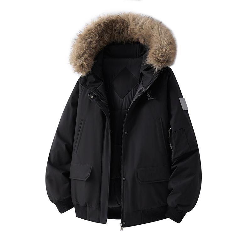 Men's & Women's High-Quality Removable Fur Collar Hooded Cotton Padded Winter Jacket