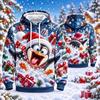 Kreative Weihnachts-Hoodie-Kollektion Mit Lustigem Lebkuchen-Rentier-Grafik Kapuzenpullover Weihnachtsfeier-Outfit Pullover