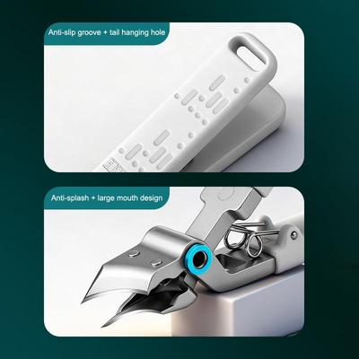 Bevel Nail Clipper Long Handle Wide Jaw Slant Tip Nail Clippers Suitable For Thick Nails Care Thick Nail Trimming Manicure Tool
