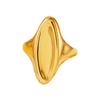 Fashion Chic Geometric Oval Stainless Steel Ring: Versatile Women's Heavy Metal Open Design