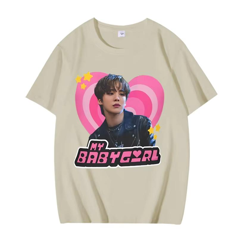 

Ateez Yunho Youth Y2k Babygirl T Shirt Men Women Fashion 100% Cotton Hot Sale Short Sleeve Summer Print Unisex Summer Tops 4XL