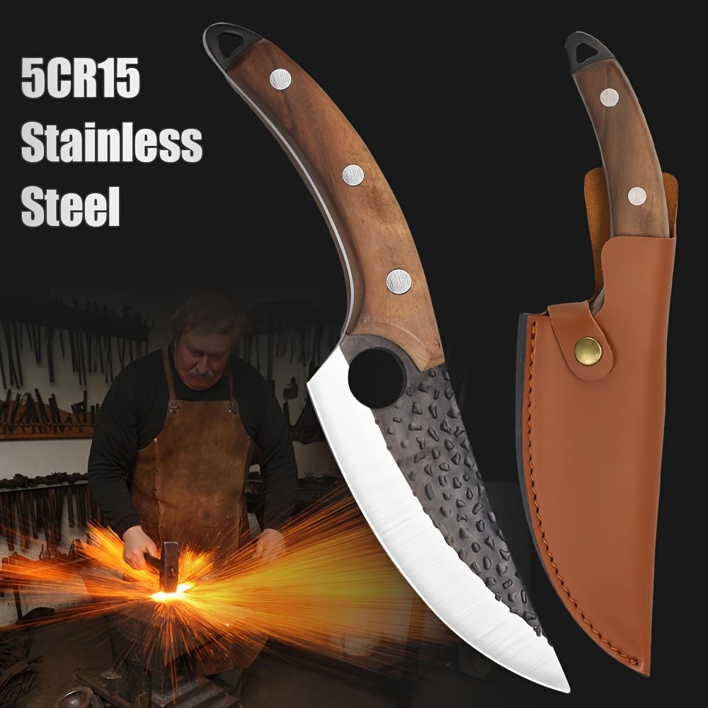 5.8 Edelstahl Kochmesser, Fleischerbeil, Geeignet für Familienküchen, Hotelküchen, Restaurants, Camping, Outdoor, Barbecue