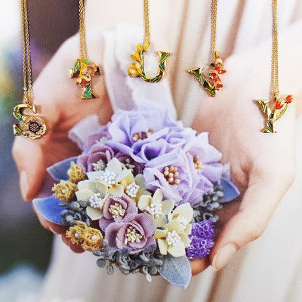 [Olia] Alphabet Necklace T