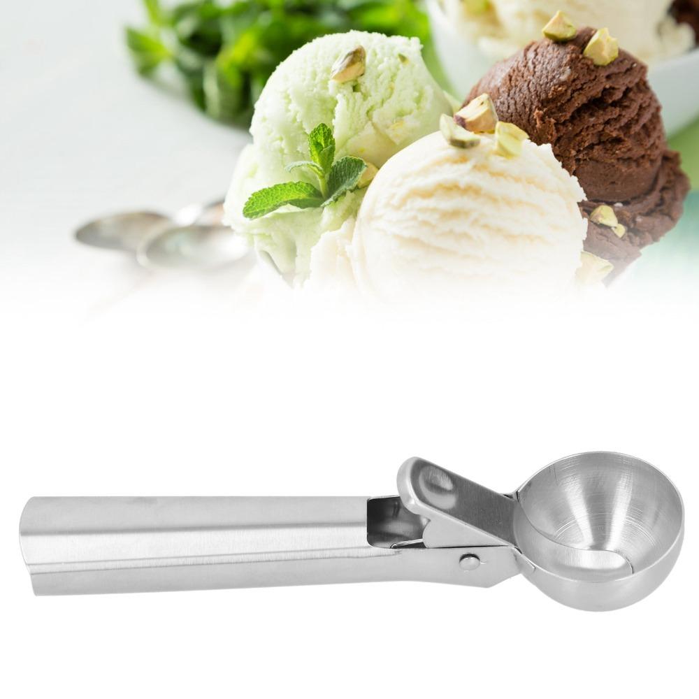 Heavy Duty Metal Ice Cream Scoop 304 Stainless Steel Cutlery Accessory Fruit Ball Scoop Sundaes