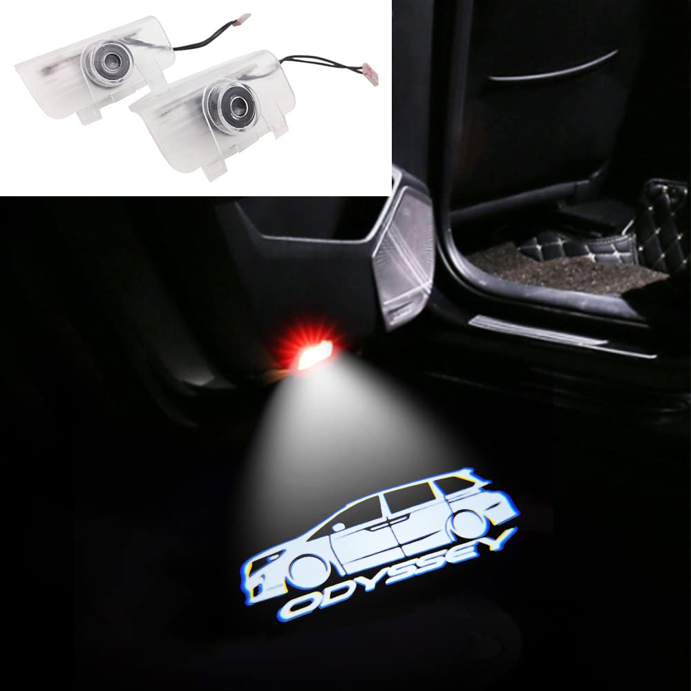 

LED Courtesy Lights with Logo Projection and Ghost Prevention for Honda Odyssey with Odyssey (2-Pack) (Compatible 03)