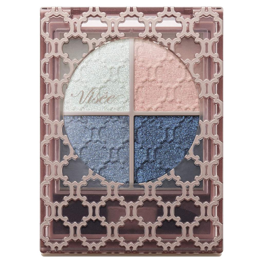 Visee Riche Glossy Rich Eyes N Smoky Eyeshadow, BL-8, Navy, 4.5g (x 1)