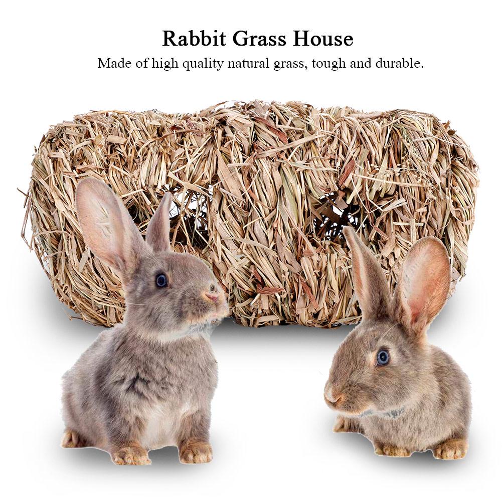 Durable Rabbit Grass House Chew Toy Mat Bed for Hamster Guinea Pig Bunny