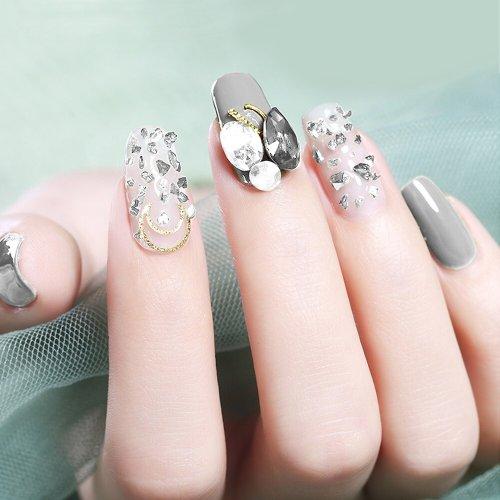 

Bright Nail Parts Set (Silver Gold)/Nail Stone