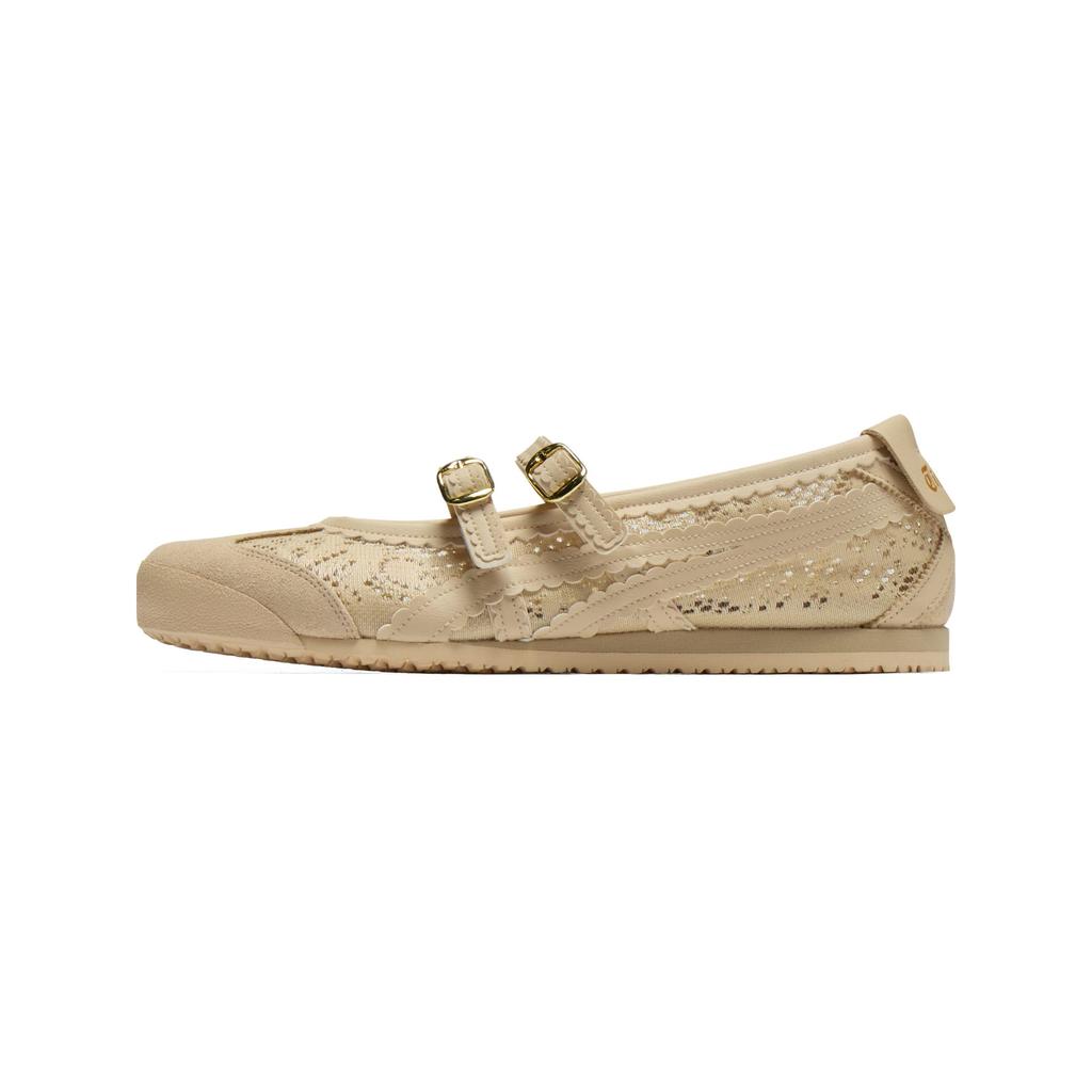 ONITSUKA TIGER MEXICO 66 TGRS Stoff Mary Jane Schuhe Damen Beige 1182A705-250