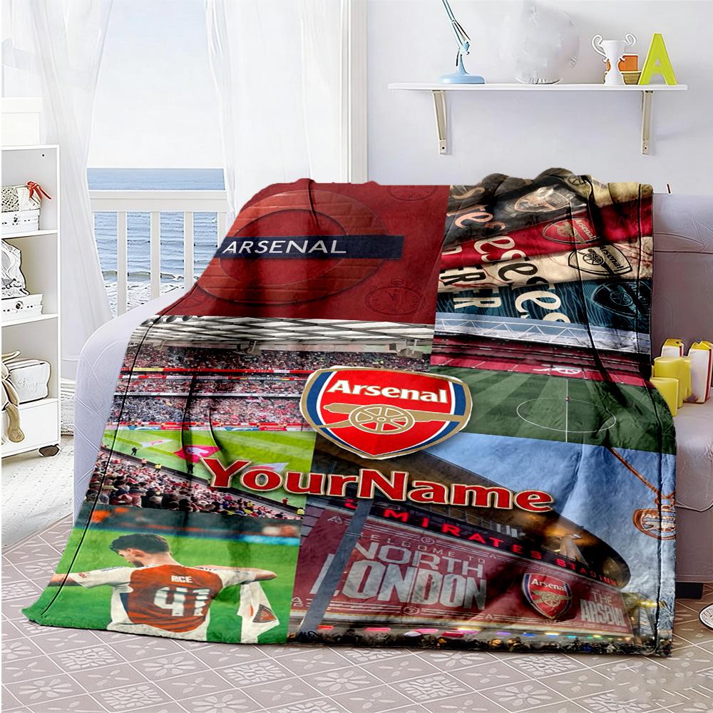 Arsenal Personalized Text Blanket Cozy Customizable Blanket Durable Comfort for Couch Picnics Bedding Nap for All Occasions