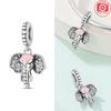 Charm Bead Charms Authentic Colored Zircon Cat Elephant Animal Pendant Authentic copper Bead Compatible With Bracelets Women Valentines Gift Accessory