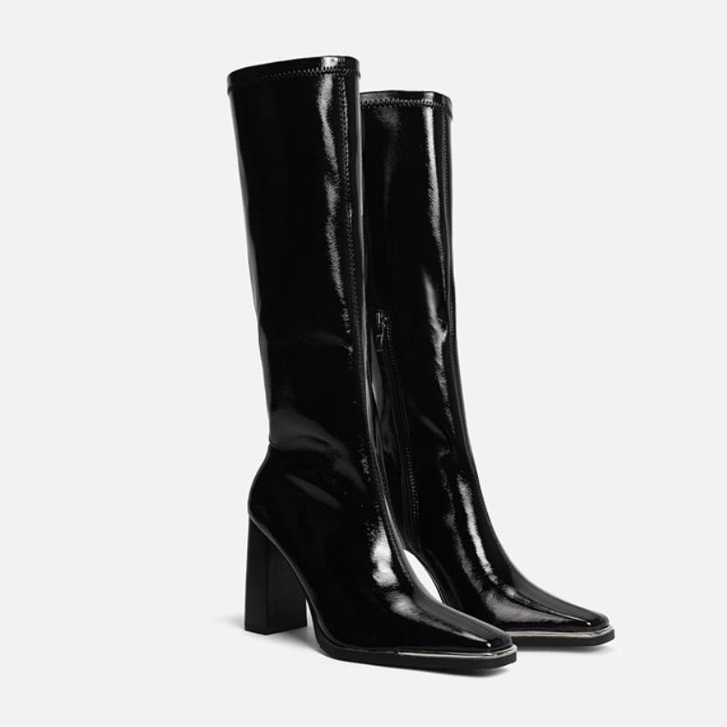 Fashion High Heels Women High Boots Designer Chunky Knee High Shoes Winter 2025 Dress Goth Gladiator Chelsea Boots Fashion Mujer Shoes