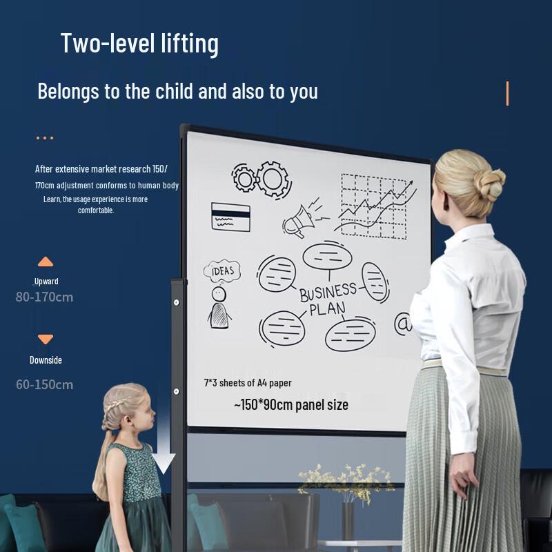 Deli H-Type Mobile Whiteboard 150x90cm