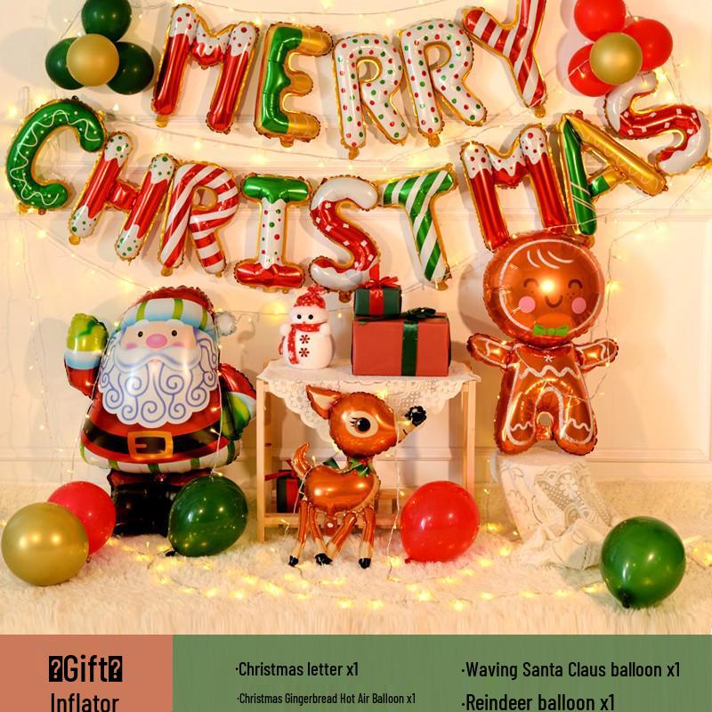 Christmas Letter Balloons for Storefronts, Kindergartens, Parties & Event Decorations