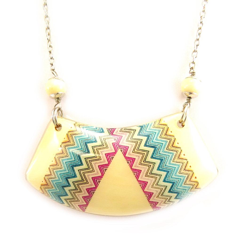 Les Trésors De Lily [L5257] - Collier 'Kilimanjaro' beige multicolore