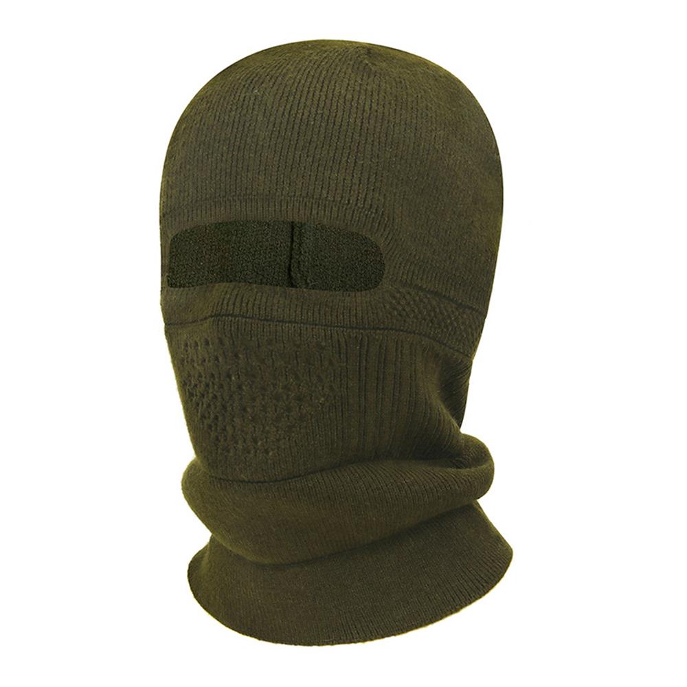 2In1 Winter Balaclava Beanie Hat Outdoor Full Face Mask Warm Ski Tactical Cycling Cap Men Outdoor Sports Cold-proof Knitted Cap