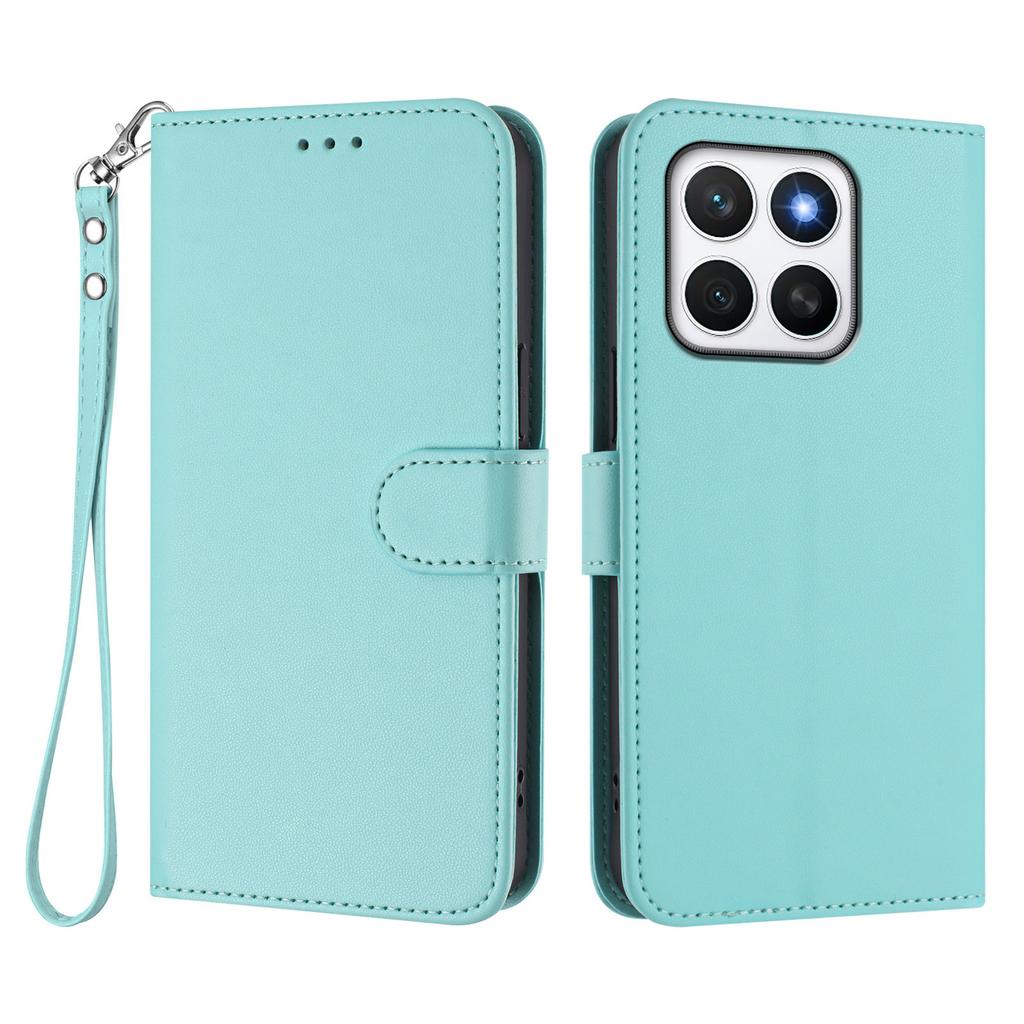 For Honor X8c 4G Leather Case Wallet Stand Phone Cover with Wrist Strap