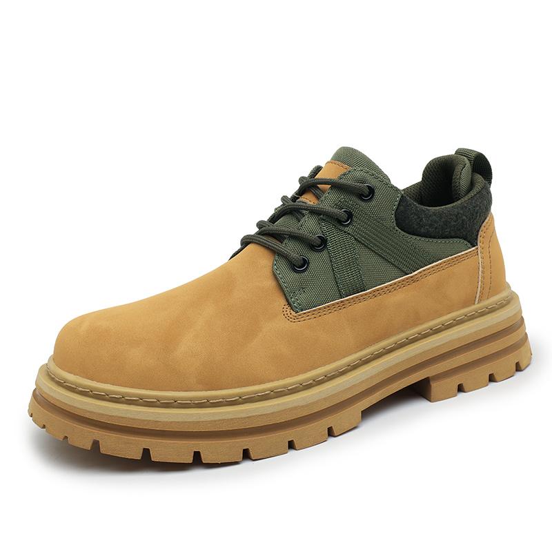 Fashion Handmade Mens Ankle Boots High Top Leather Shoes Outdoor Hiking Boots Sneakers Outdoor Anti Slip Botas Leisure Walk Man Footwear