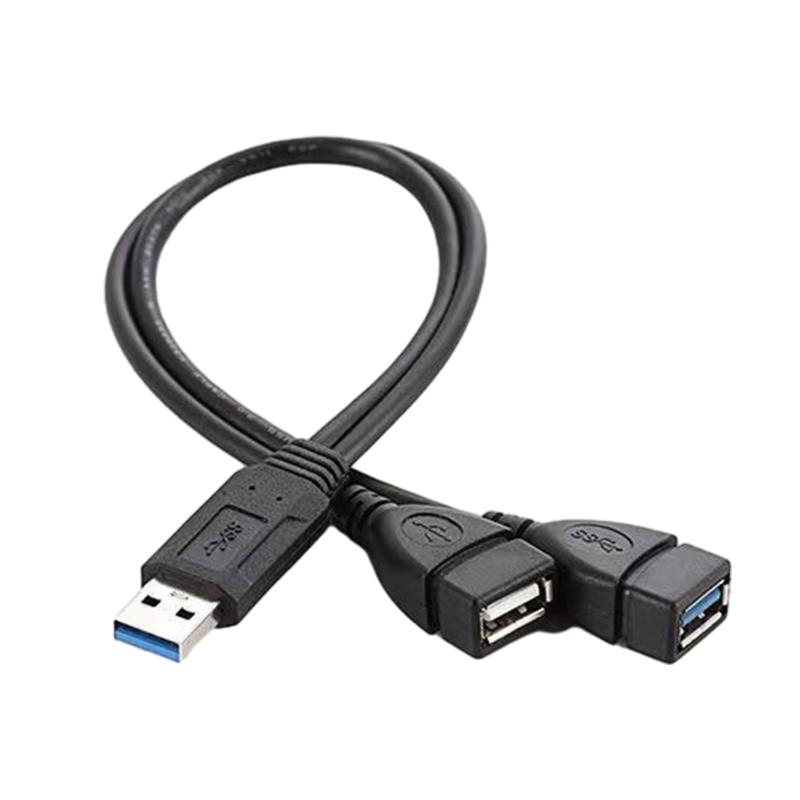 Usb3.0 One To Two Extension Cable Usb Computer 1 To 2 Power Splitter Female/Male To Two Male/ Female Converter