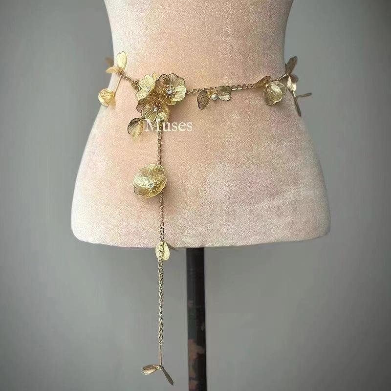 Pure desire wind~ super fairy lace butterfly fringed leg chain niche design leg ring Mori high value waist chain neck chain