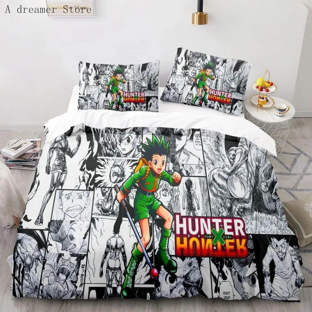 3d Hunter X Hunter Bedding Set Twin Full Queen Size Anime Bed Set Children Kids Duvet Cover Bedroom Home Decor