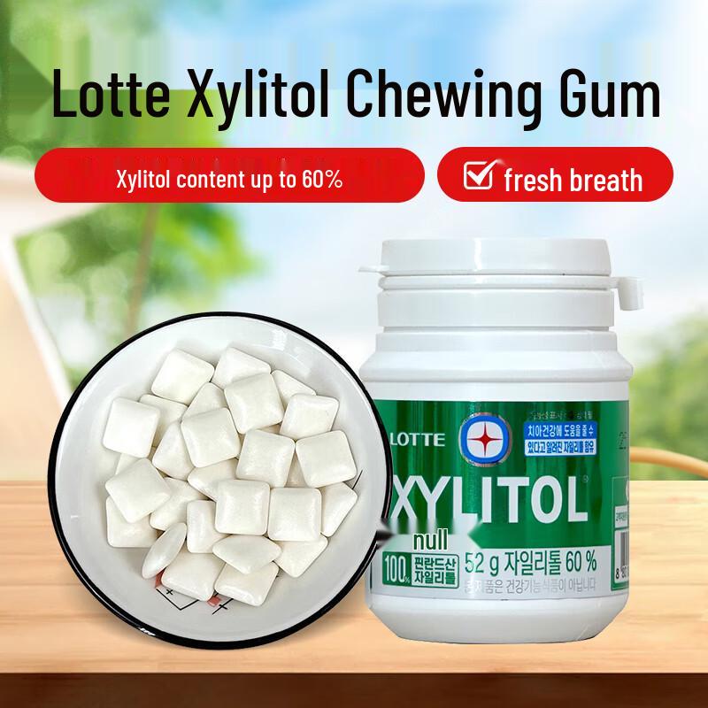 Lotte Xylitol Mint Chewing Gum (52g Can)