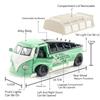 1:32 Scale T1 Coaster BUS Car Models Toy Doors Opened Metal Diecast Sound Light Pull Back Van Models Hobby Ornaments for Kids