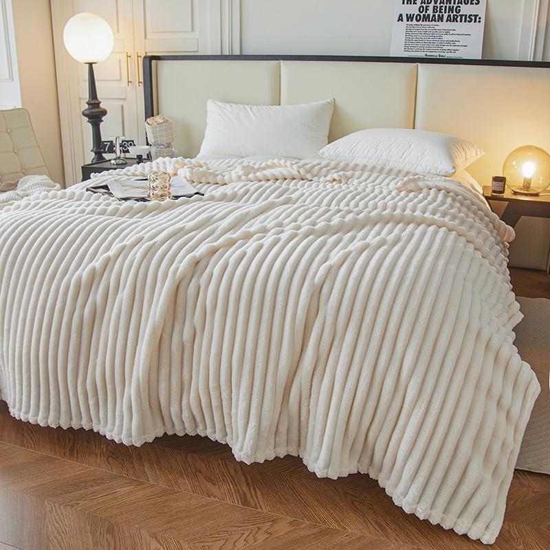 1 Stück Flauschige Korallendecke Klimatisierter Flanellplüsch Bequeme, verdickte und warme, weiche Plüschdecke Bettdecke