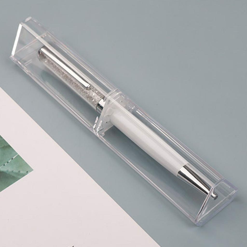 10 Pieces Clear Pen Boxes Triangular Single Pen Case Pen Storage Container Gift
