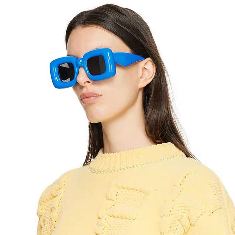 Vintage Brand Designer Y2k Square Sunglasses Women Men Oversized Luxury Balloon Shades Big Frame Trendy Eyewear